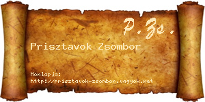 Prisztavok Zsombor névjegykártya