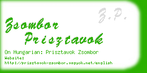 zsombor prisztavok business card